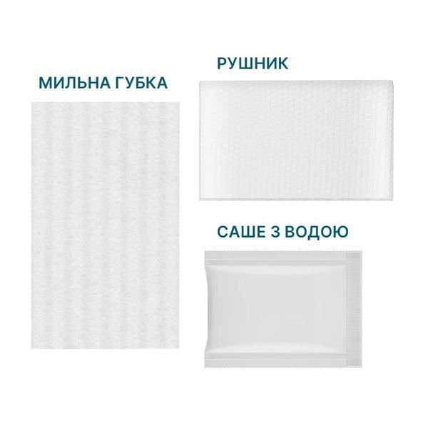 Сухий душ для військових MILITARY EXTREME (Пінна губка + рушник + саше з водою) MilitaryExtreme фото