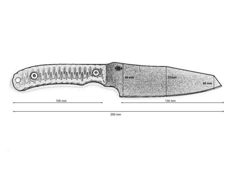 Тактический нож Корсар Blade Brothers Knives фултанг сталь 1.4116 черный BBK-CRSR фото
