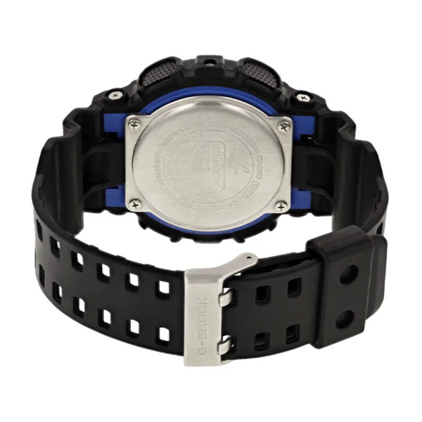 Годинник Casio G-SHOCK GA-100 - чорний/синій 2397-T фото