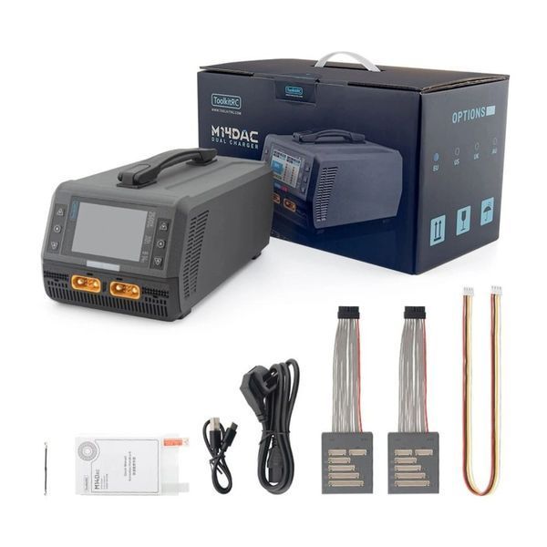 Зарядное устройство ToolkitRC M14DAC 2500W двухканальное AC для LiPo LiHV 6&ndash;14S TK14500-EU фото