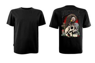 Футболка с принтом Череп Коршун кулир DTG чёрная 2XL (52) 000053181 фото