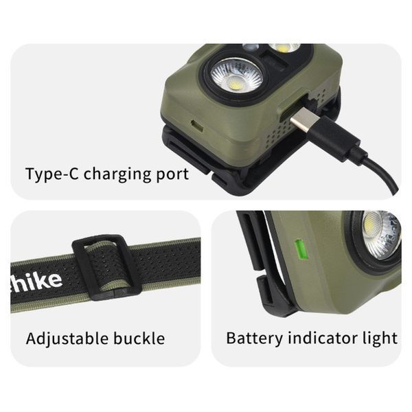 Ліхтар налобний Naturehike CNK2450ZM010, зелений 6976507665438 фото