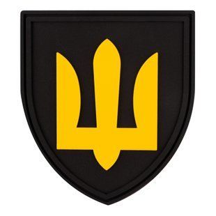 ПВХ Патч (шеврон) "Тризуб" черный BE-152 фото