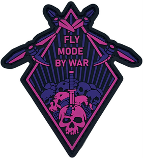 Патч "FLY MODE BY WAR" рожевий PATCH-0112 фото