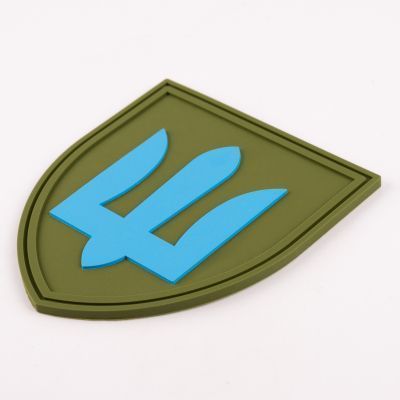 ПВХ Патч (шеврон) "Тризуб" олива BE-151 фото