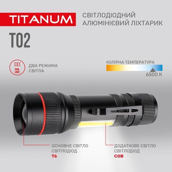 Портативный светодиодный фонарик TITANUM TLF-T02 200Lm 6500K TLF-T02 фото