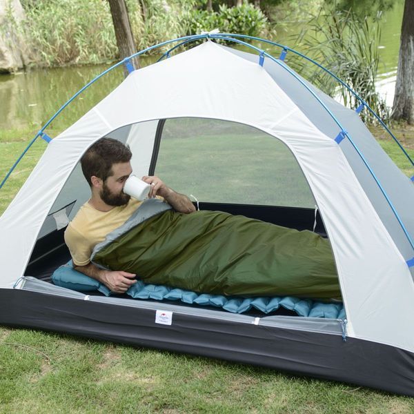 Спальник надлегкий Naturehike LW180 NH21MSD04 лівий, (15&deg;C), p-p XL, темно-зелений 6927595786956-L фото