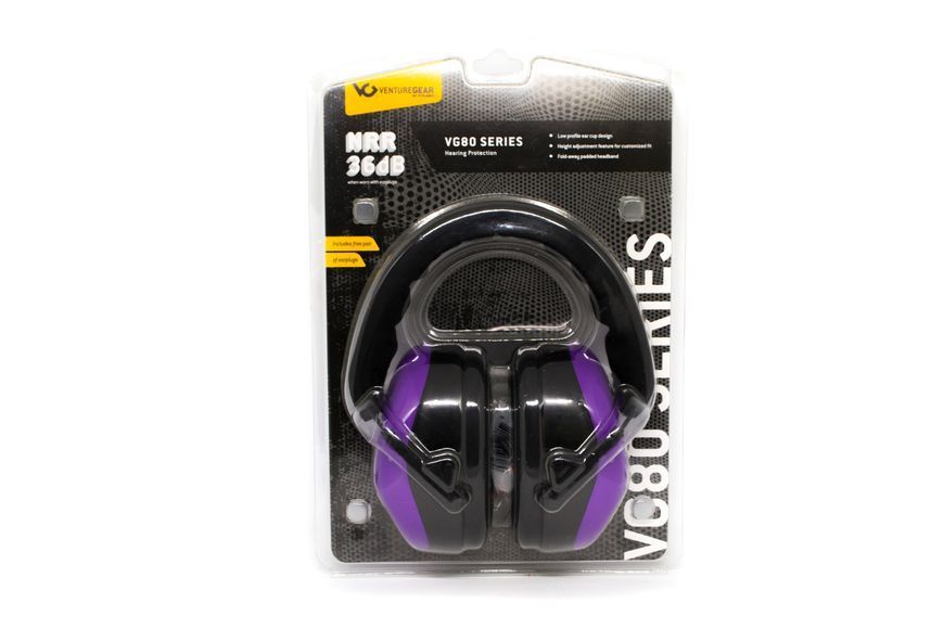 Навушники захисні Фіолетові Venture Gear VGPM8065C SNR 26дБ + беруші VG-MUF-PM8065C фото