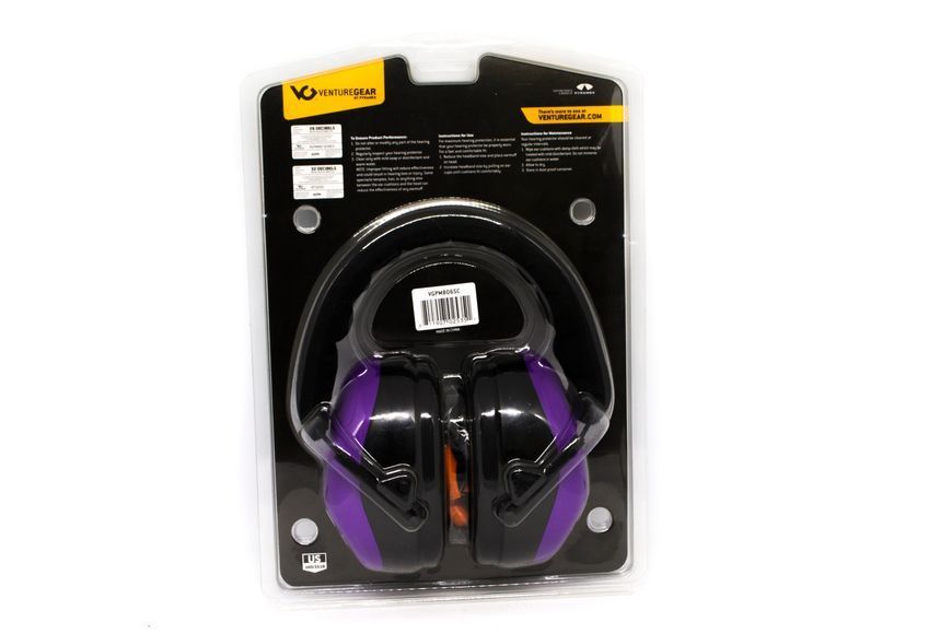 Навушники захисні Фіолетові Venture Gear VGPM8065C SNR 26дБ + беруші VG-MUF-PM8065C фото