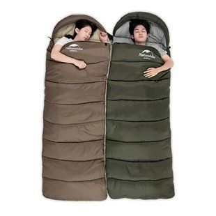 Спальник с капюшоном Naturehike U150 NH20MSD07, (11&deg;C), правый, коричневый 6927595764381-R фото