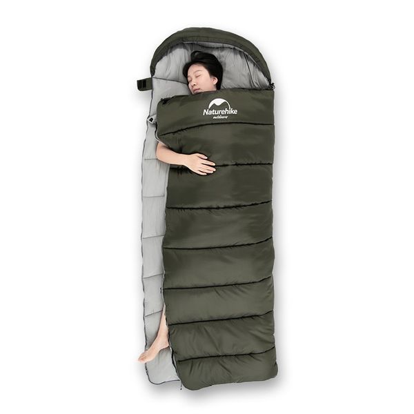 Спальник з капюшоном Naturehike U250S NH20MSD07, (0&deg;C), правий, темно-зелений 6927595764305-R фото