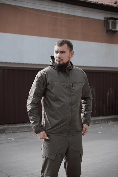 Мужская ветровка Militex из материала Ranger цвета хаки | Водонепроницаемая 4902-1222-S фото