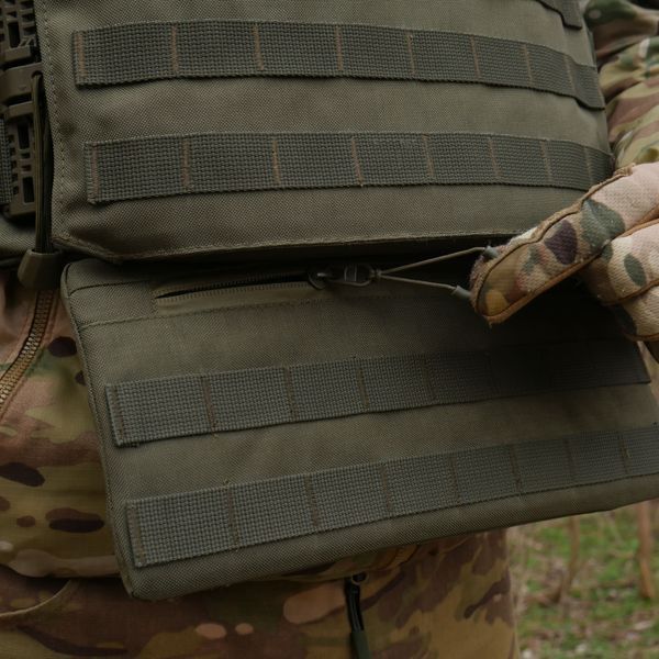 Захист живота (кишківник) Kiborg з балістичним пакетом 1 клас захисту Militex Khaki 17013 фото