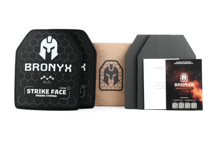 Комплект бронеплит (2шт) Bronyx (5.6 кг) (4 класс) 270*330 BRO-CAP4W-L-ALO-B фото