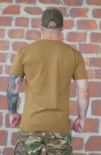 Футболка з принтом Військовий череп, блакитний кулір койот 2XL (52) 000027951 фото
