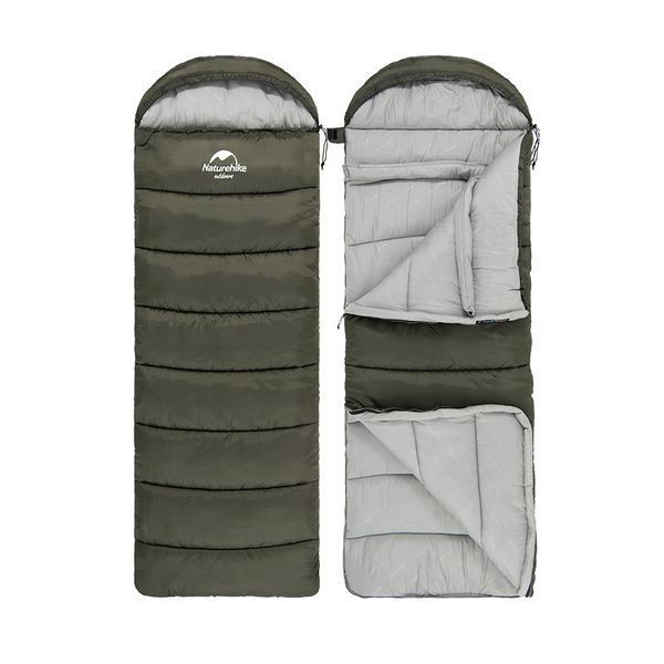Спальник з капюшоном Naturehike U350S NH20MSD07, (-3&deg;C), лівий, темно-зелений 6927595764329-L фото